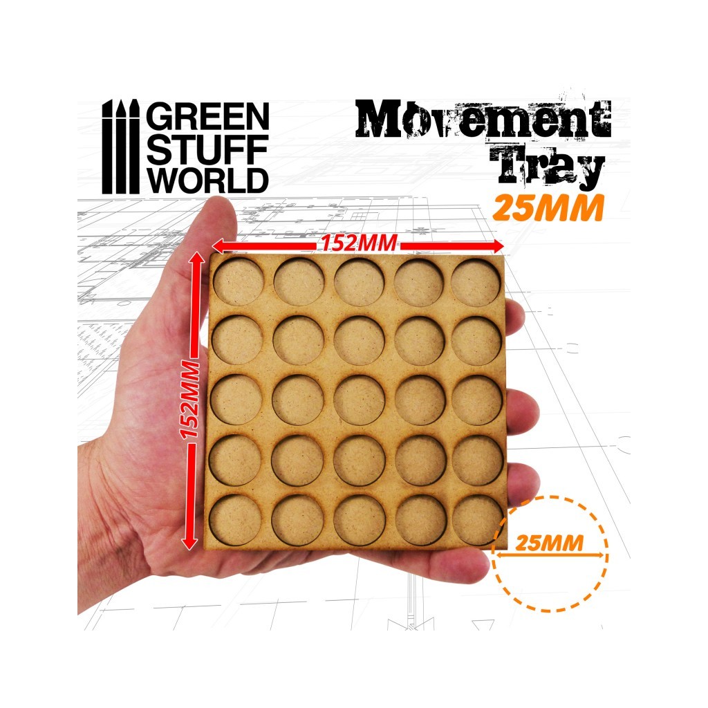 Plateaux de Mouvement MDF 25x25mm
