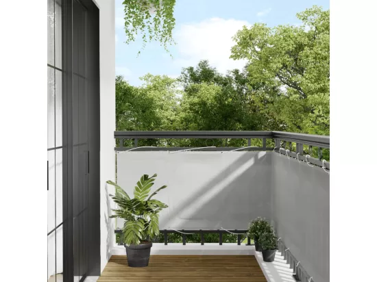 Écran de balcon gris clair 75x700 cm 100% polyester oxford