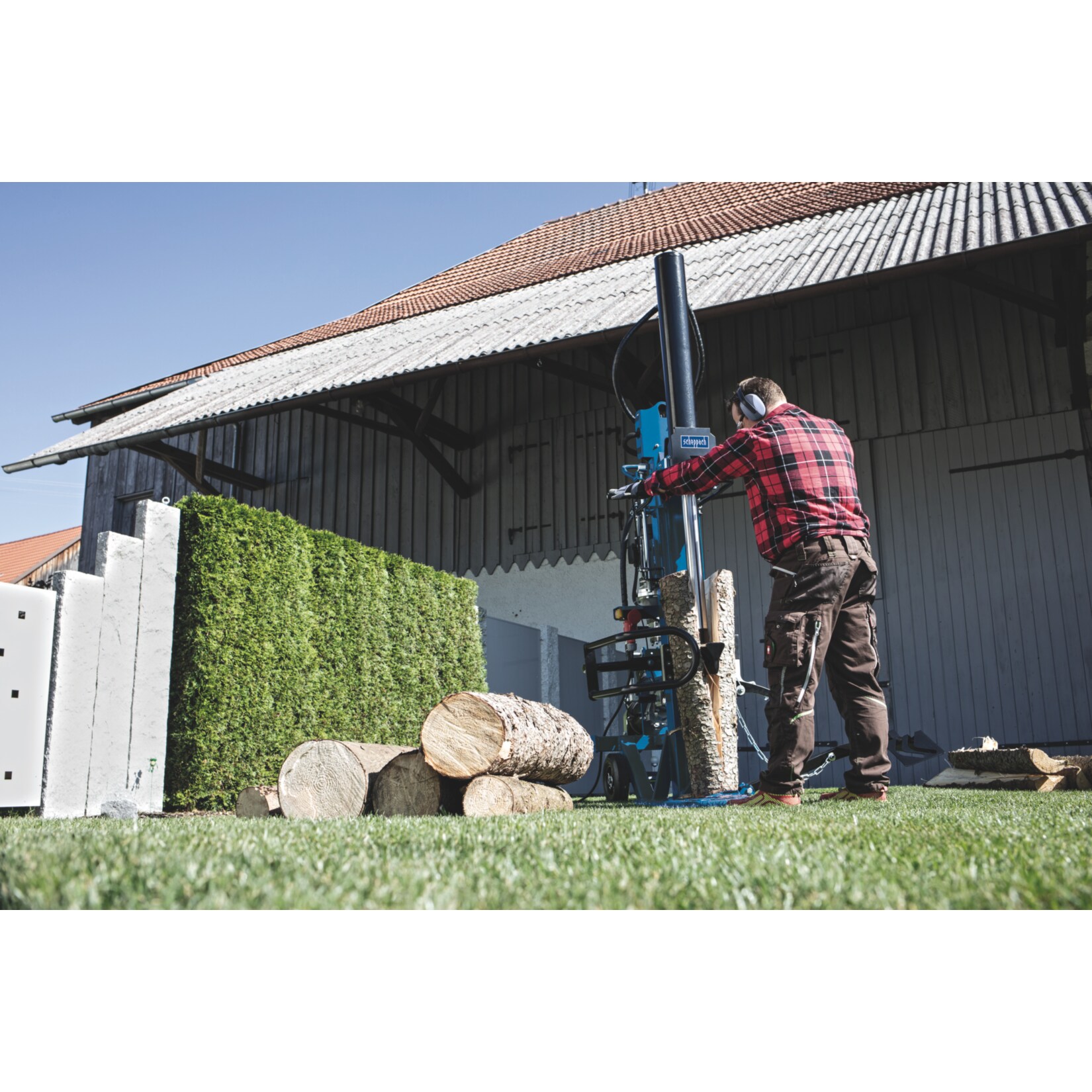 Scheppach HL3000GM Kombi-Meterholzspalter, 400 Volt, 30 Tonnen