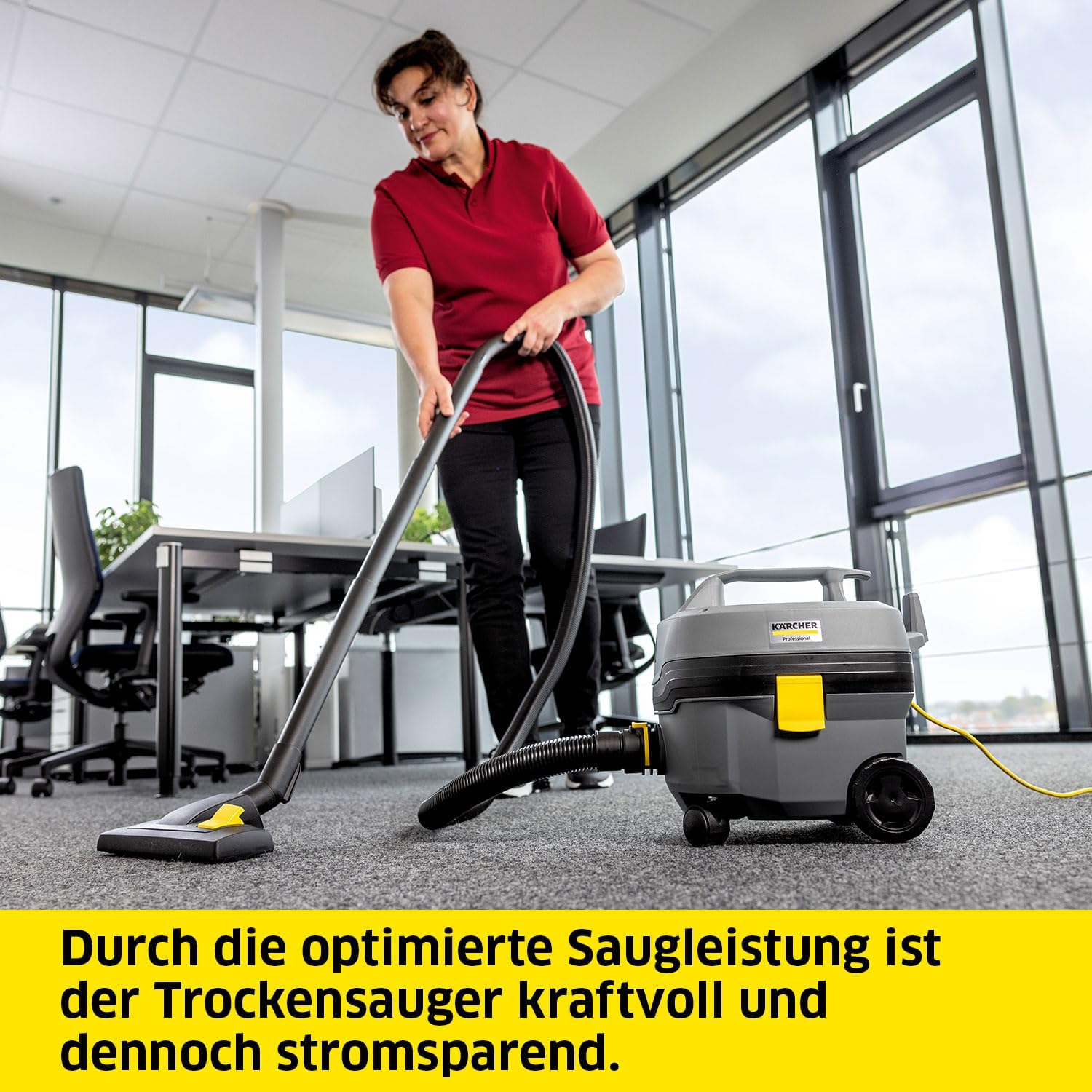 Kärcher Sauger T 7/1 Classic, Sauger für Textil- und Hartböden, Behälter: 7 l, Leistung: 850 W, Schalldruckpegel: 62 db(A), Gewicht: 3,5 kg, Kabel: 7,5 m, Permanent-Filterkorb
