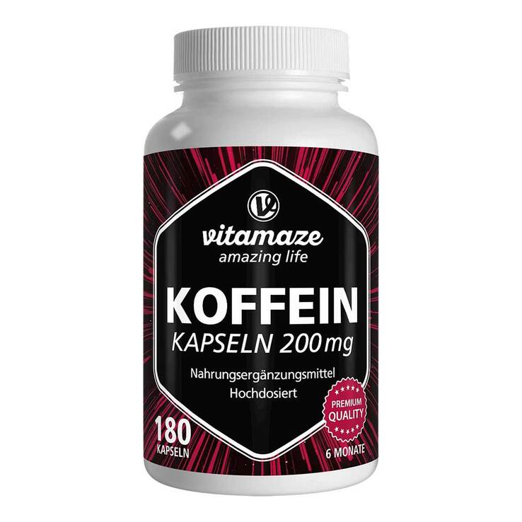 Koffein 200 mg hochdosierte Kapseln, 180 St