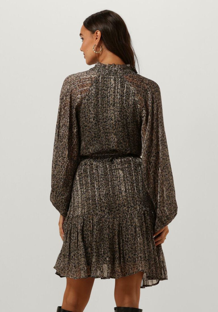 NOTRE-V taupe notre-v mini jurk mini dress nv-arla