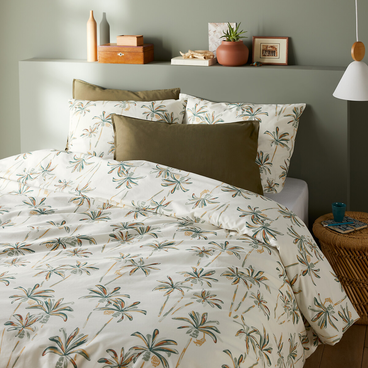 LA REDOUTE INTERIEURS<br>Conjunto de cama de algodão com fronha retangular, Denham