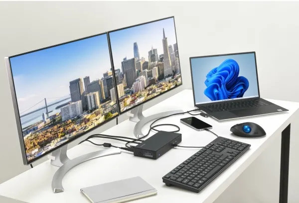 SD4781P USB-C® og USB-A Dual 4K-dockingstation Sort