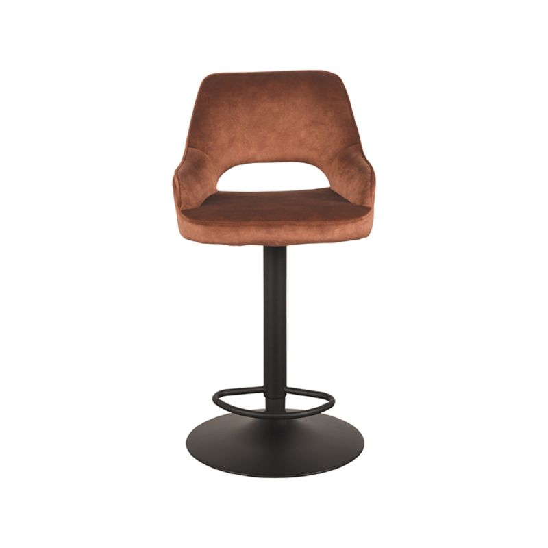 Barstoel Vera velvet set van 2 Barstoel Vera-Cognac/2