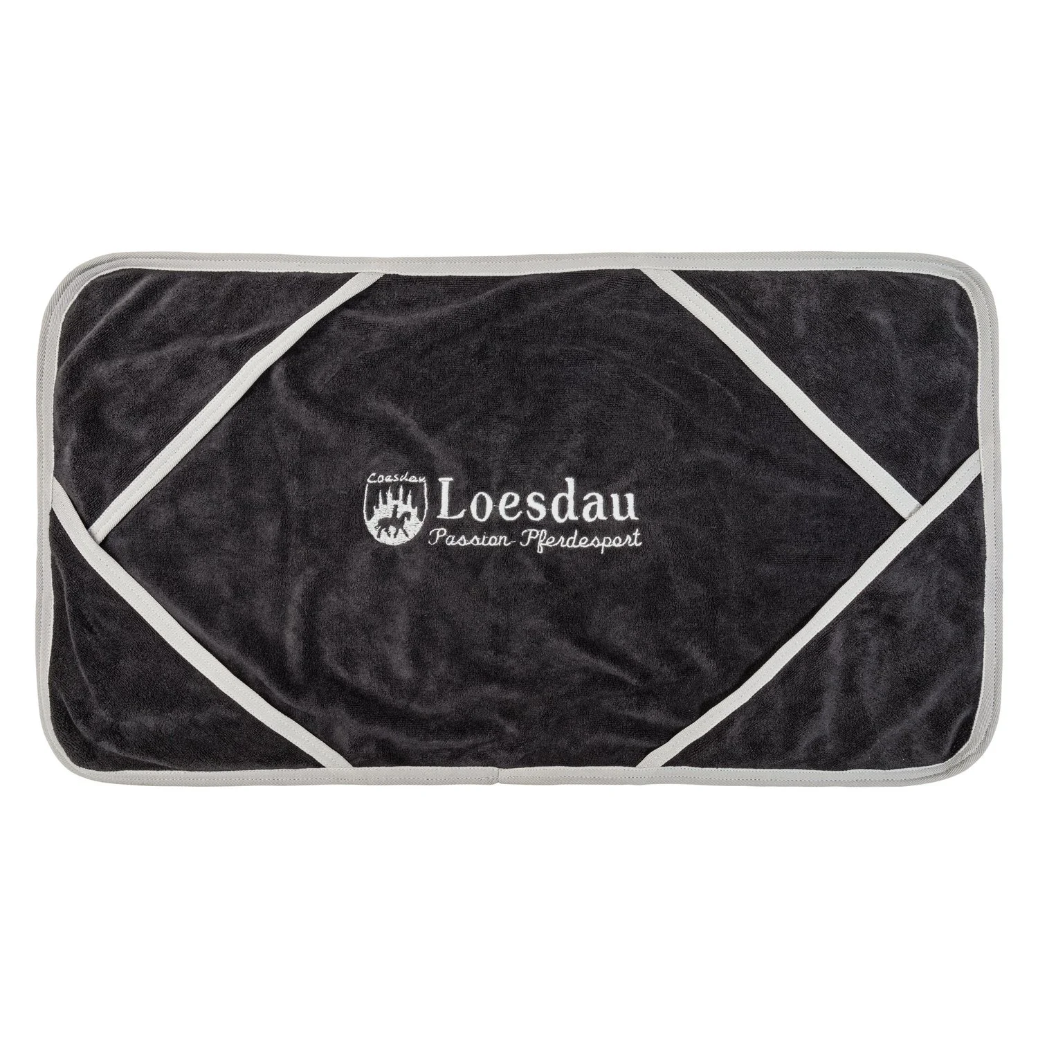 Loesdau Pflegetuch Multi Towel  - schwarz/grau - ca. 65 cm x 35 cm