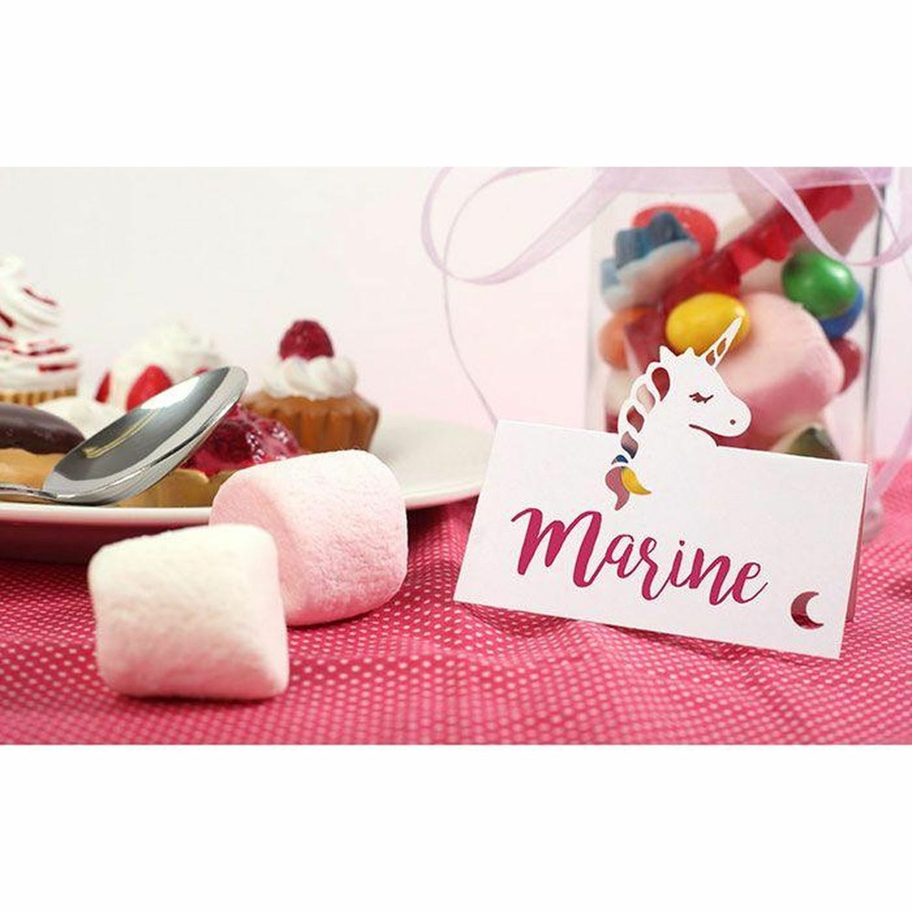 32 marque-places licorne 7 cm