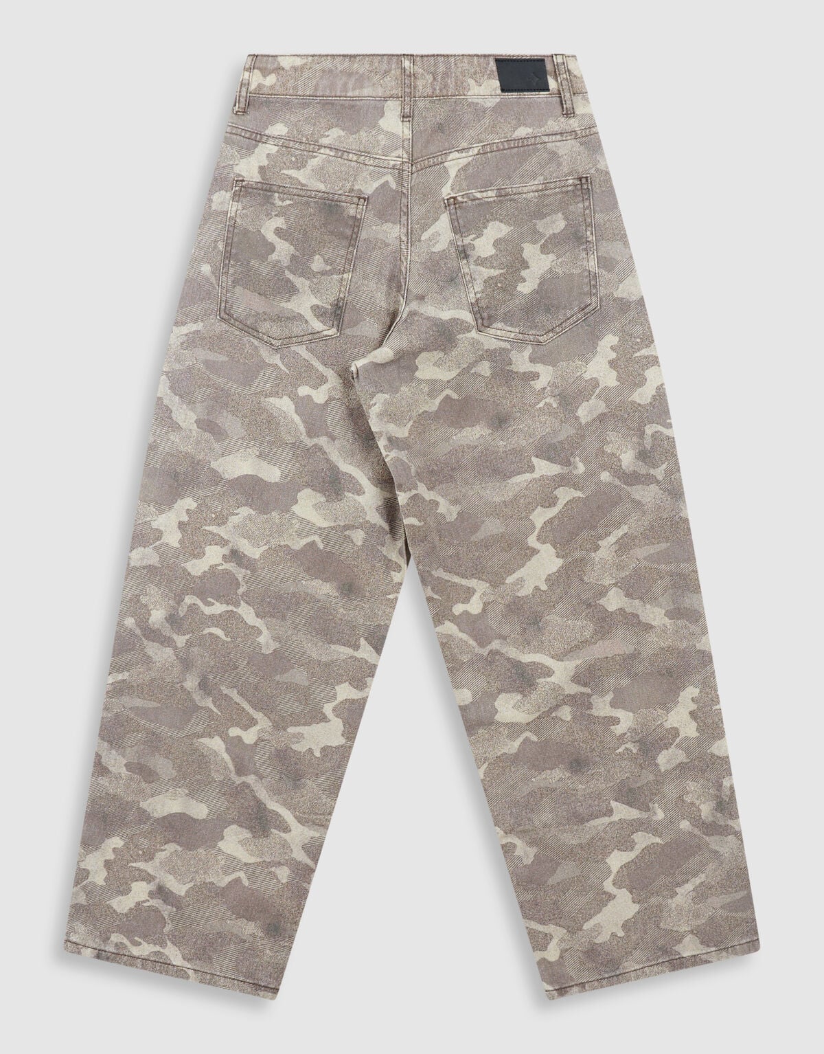 Camo Baggy Fit Jeans Lichtbruin