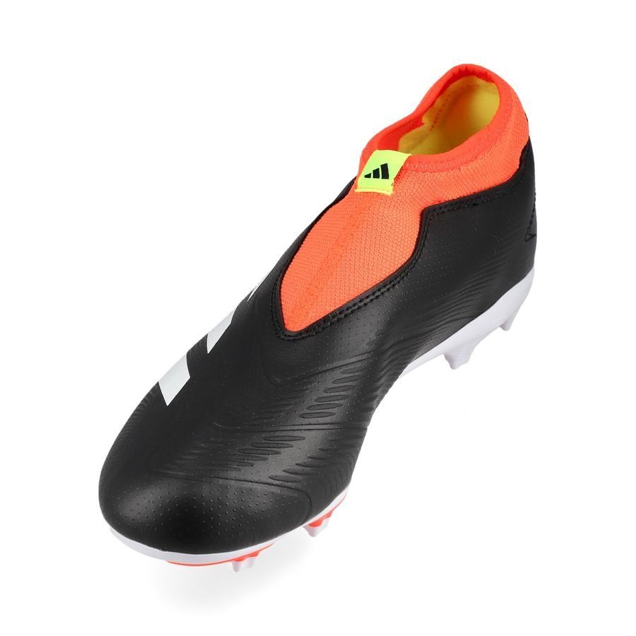 adidas Predator League Laceless FG Solar Energy - Noir/Blanc/Rouge Enfant