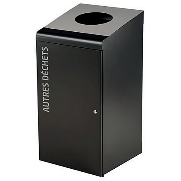 ROSSIGNOL Borne de tri selectif - 120 L - tripoz - tri dechets divers - gris manganese / gris clair