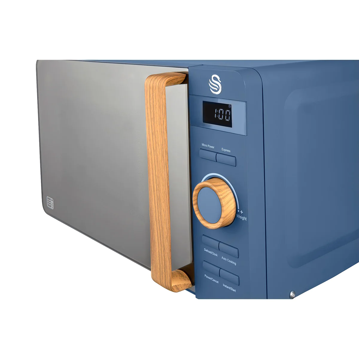 Micro-ondes Digital 20L Design Moderne Nordic 800 Bleu SM22036BLUNEU