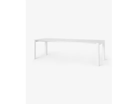 Neal Table extensible (170/264 x 90 cm) en MDF Blanc