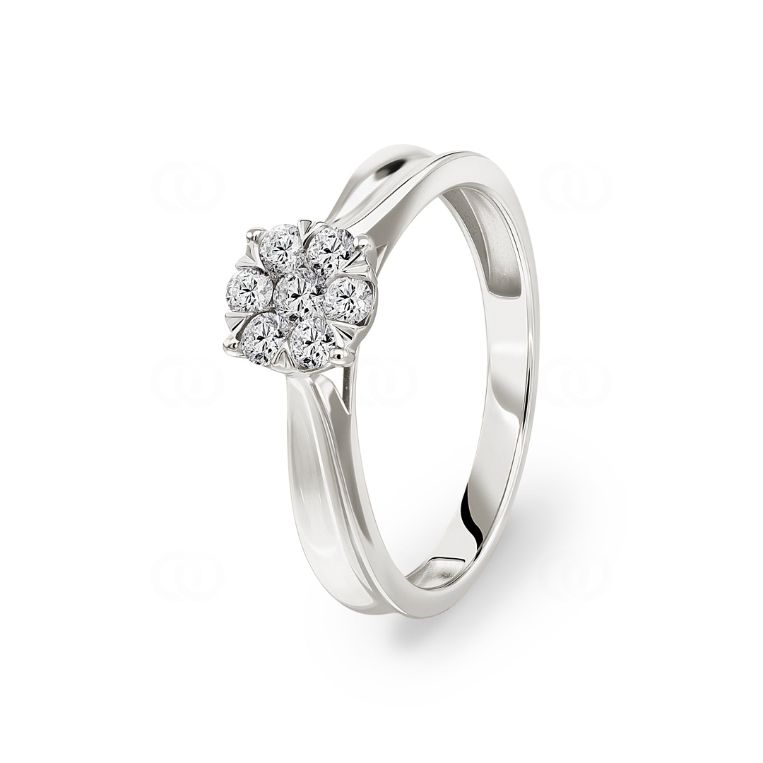 Verlobungsring 750/18 K Weissgold mit Diamanten 0.33 ct H/si by CHRISTIAN