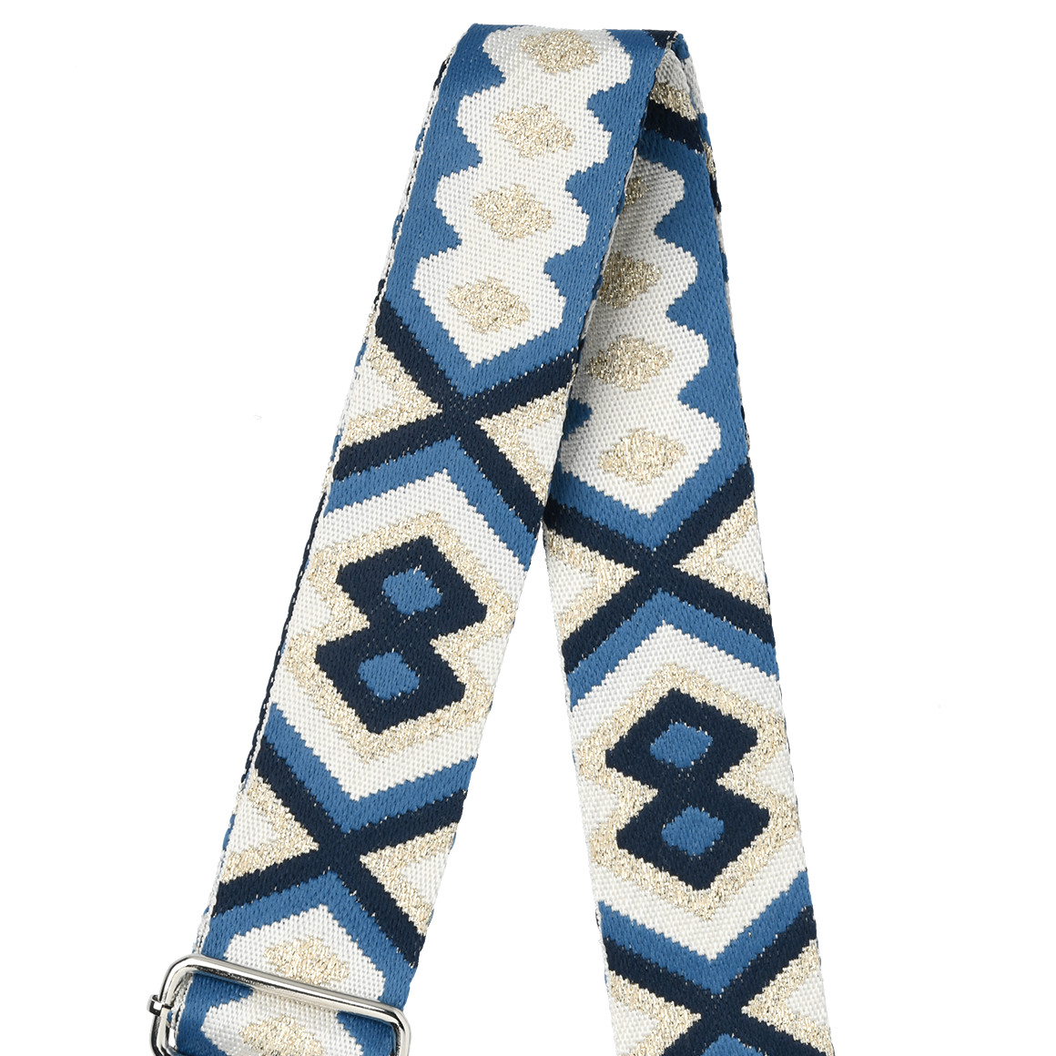 Gina Benotti Schulterriemen mit Allover-Muster dunkelblau / blau / beige