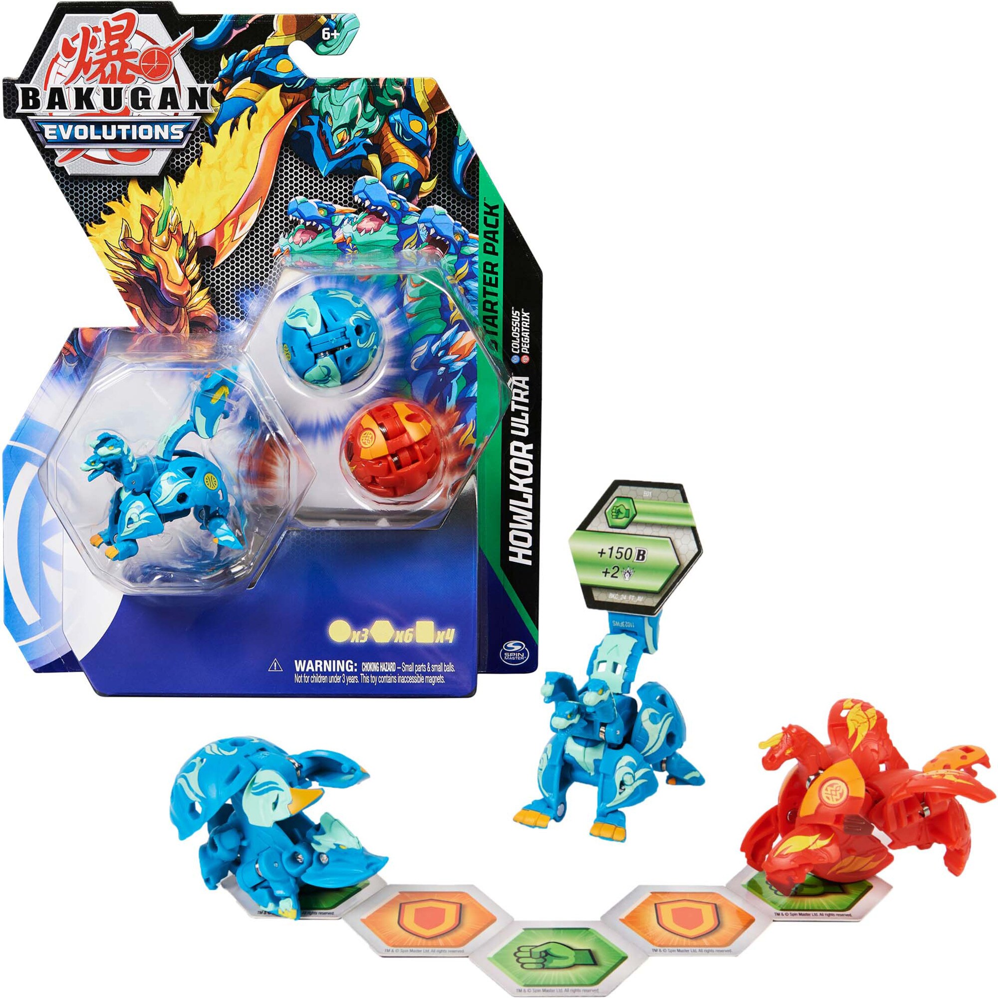 Spin Master Geschicklichkeitsspiel Bakugan Evolutions Starter-Pack mit 3 Bakugan