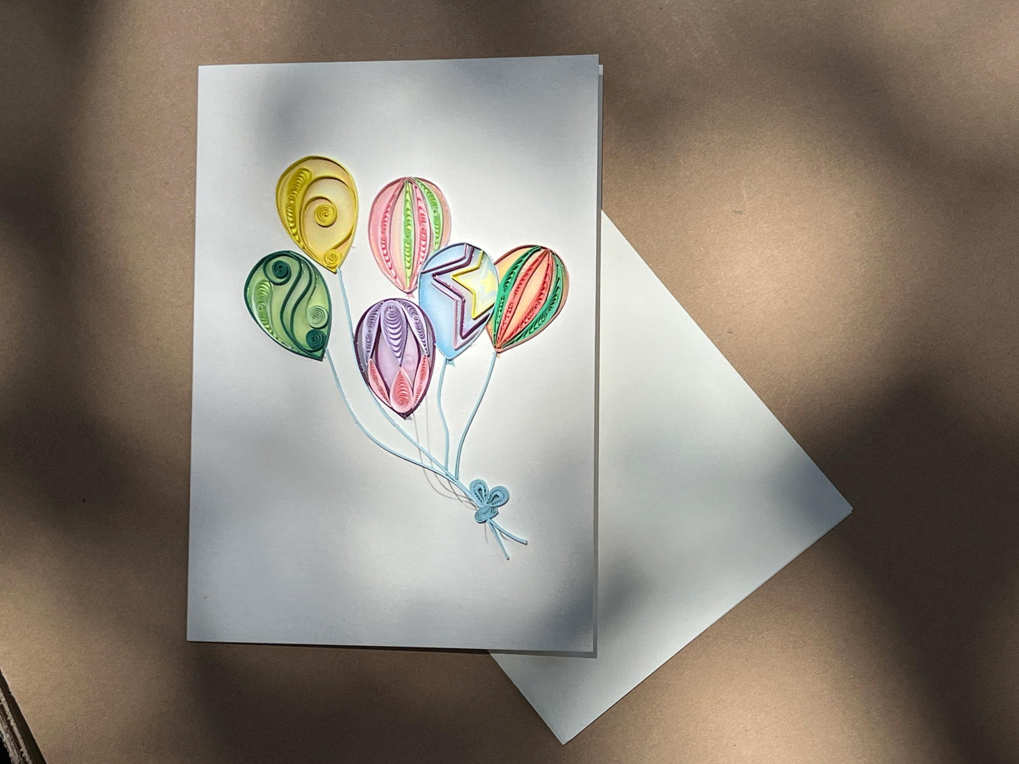 Grußkarte 'Ballons', B 12,7 cm, H 17,8 cm günstig bestellen