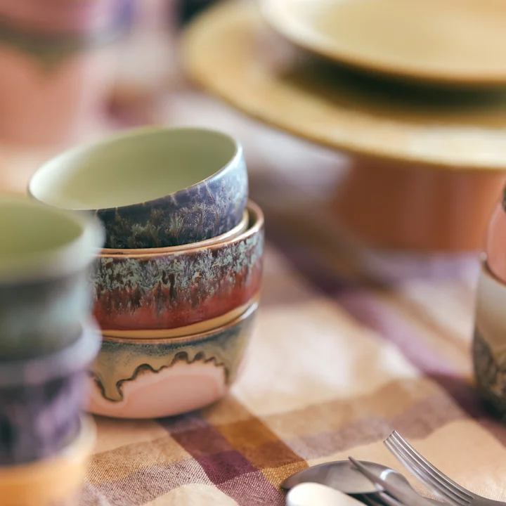 HKliving - 70's Tapas-Schale mit Fuss, Ø 11 cm, patina