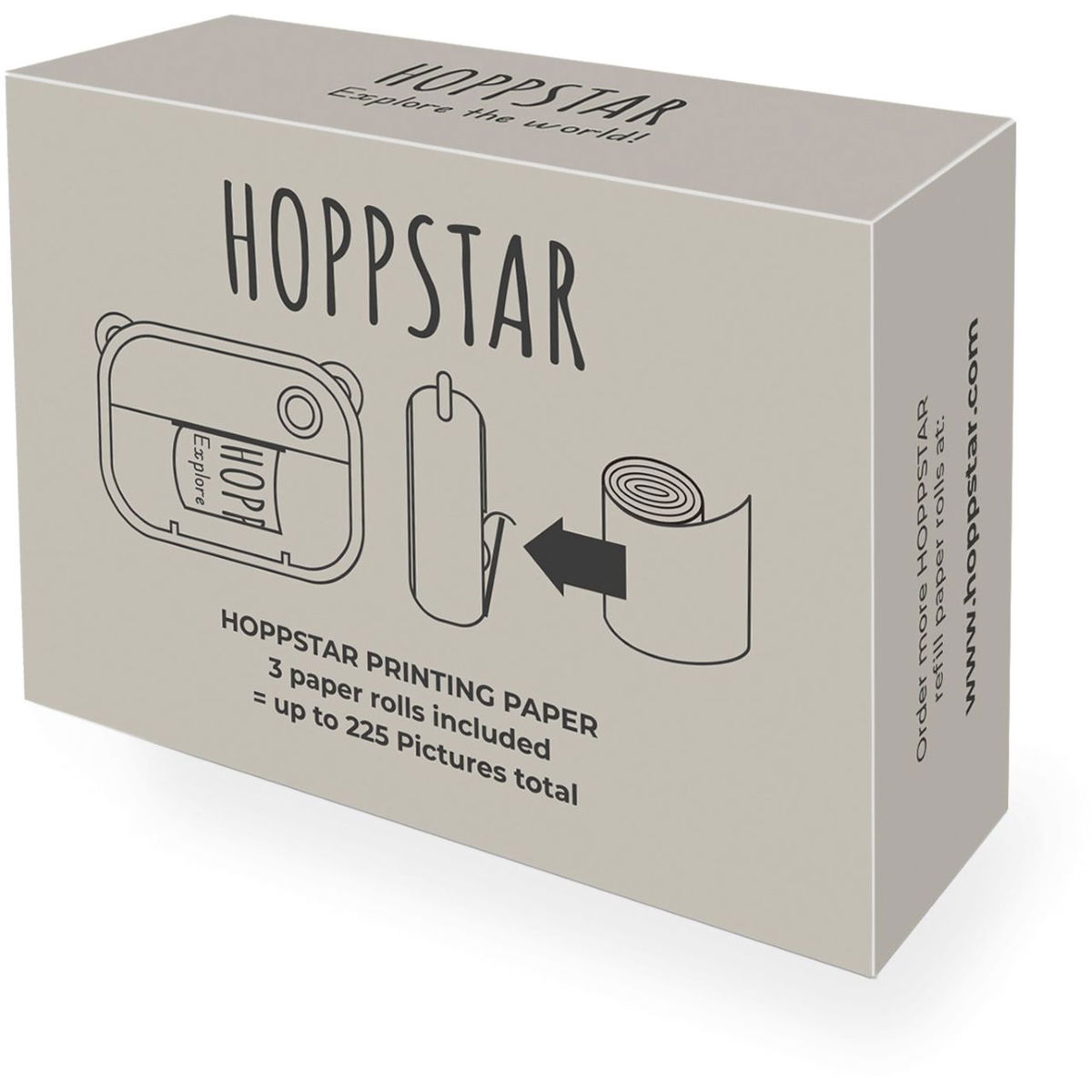 HOPPSTARHOPPSTAR   Thermopapier 3 Rollen weiss