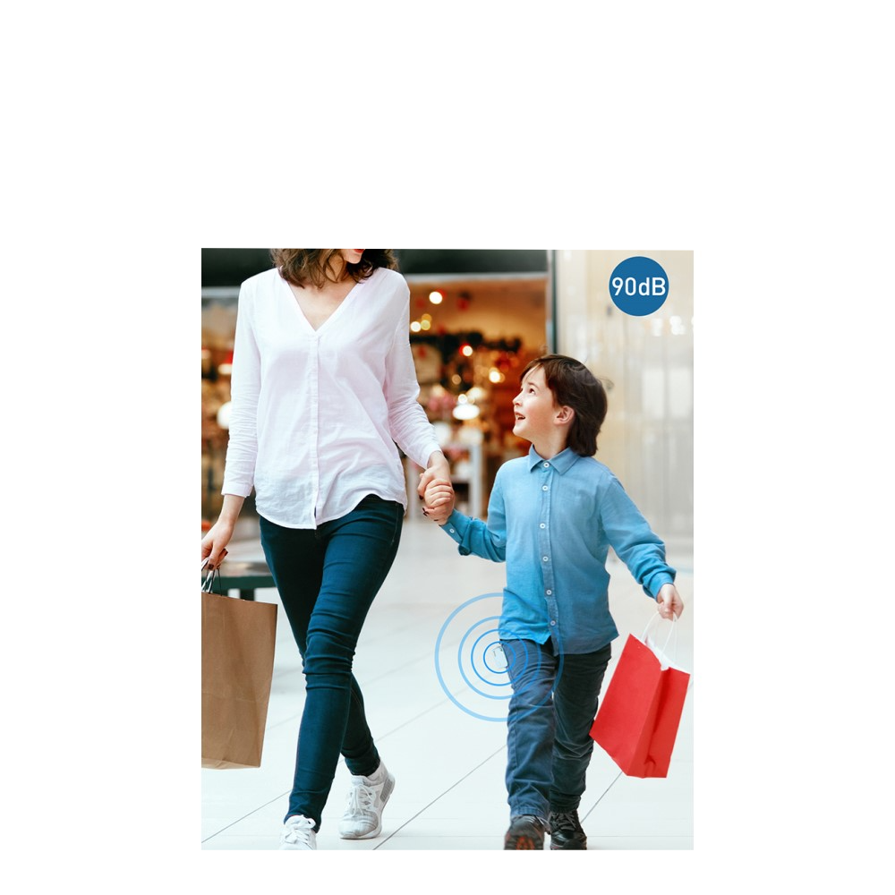 T2 Rope Bluetooth Keyfinder Smart Tracker mit Zwei-Wege Alarm für iOS / Android (Batteriebetrieben)   Schlaufe - Rosa