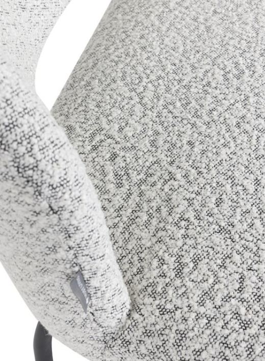 Eetbank Bo lichtgrijs bouclé 190cm