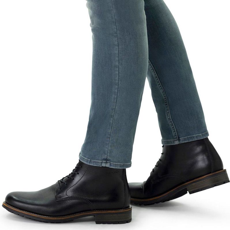 Van Lier - Heren - Zwarte leren veterboots