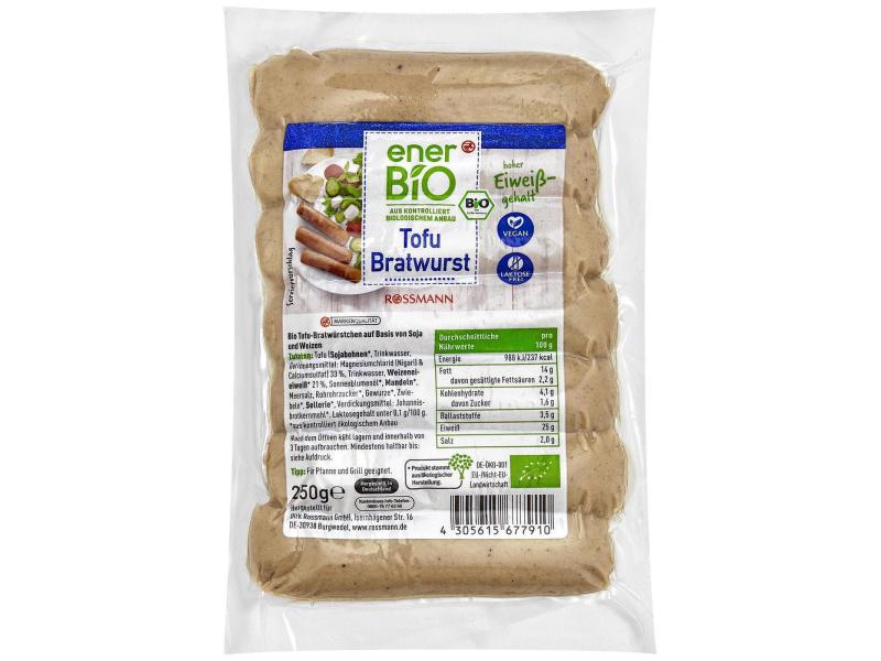 enerBIO Tofu Bratwürstchen 250 g Fleischloser Genuss und 100% Bio