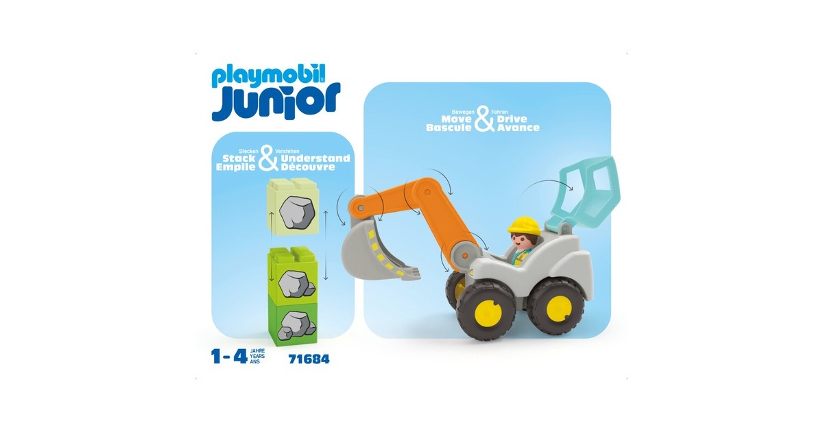 PLAYMOBILJunior - Graafmachine Constructiespeelgoed  (71684)