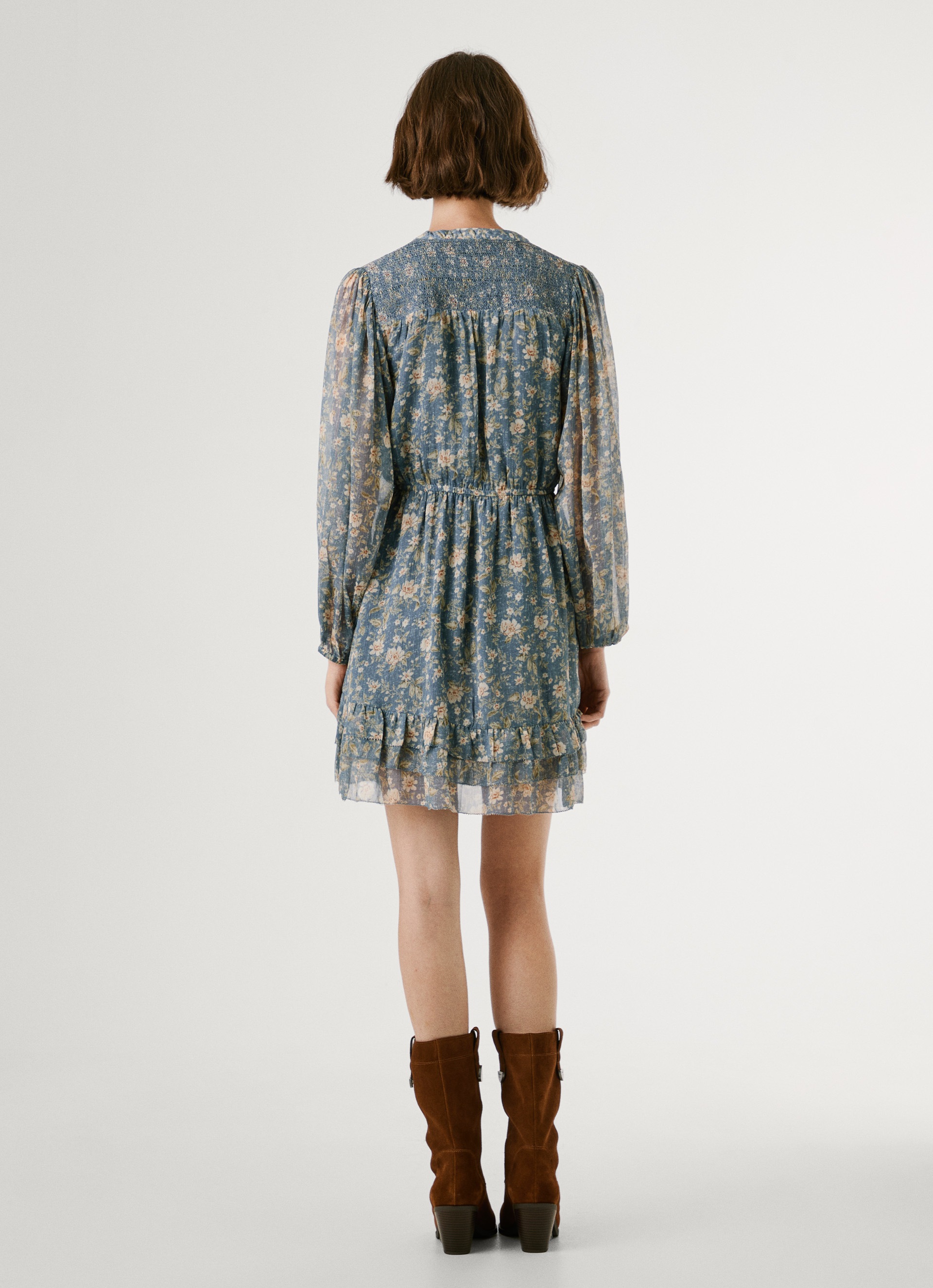 Pepe Jeans Blusenkleid »LONDYN DRESS« tailliert, mit elastischem Bündchen