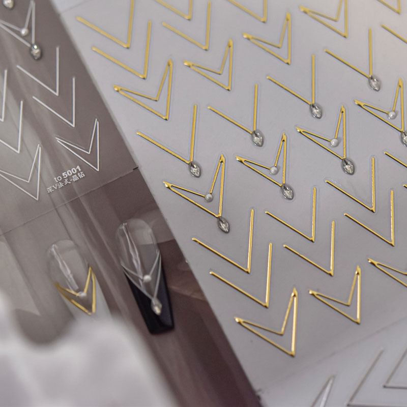 swarliss - V-vormige nagelstickers