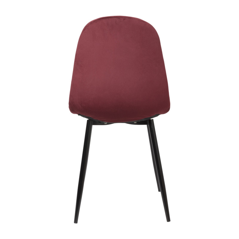 Eetkamerstoel Ivy velvet - rood - 88x44x53 cm