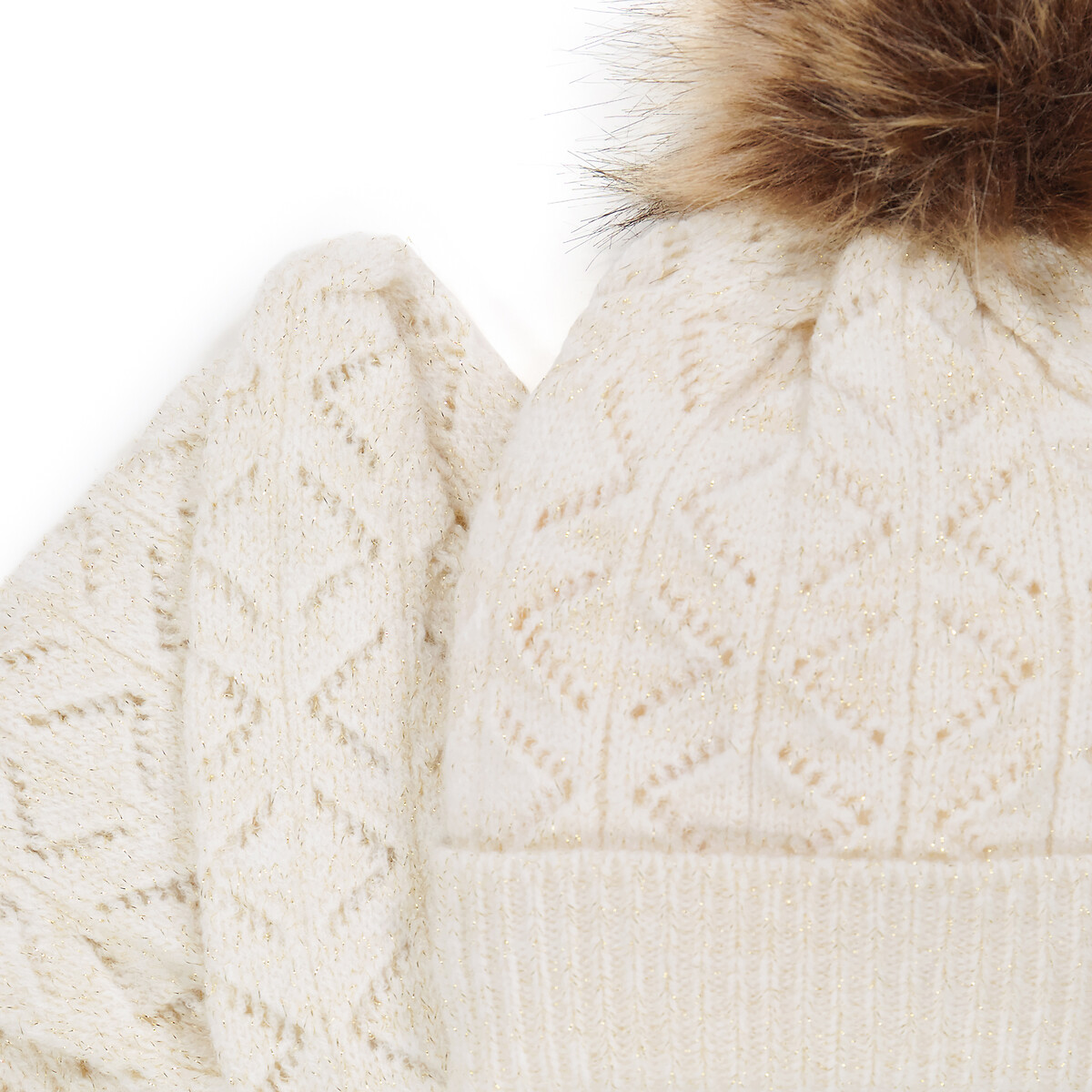 COLEÇÕES LA REDOUTE<br>Conjunto de gola alta em tricô pointelle