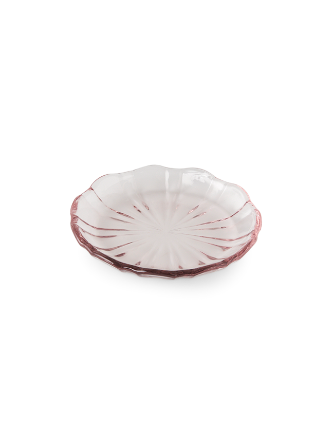 Tallerken | Glas. Ø14,4 cm. | Rose