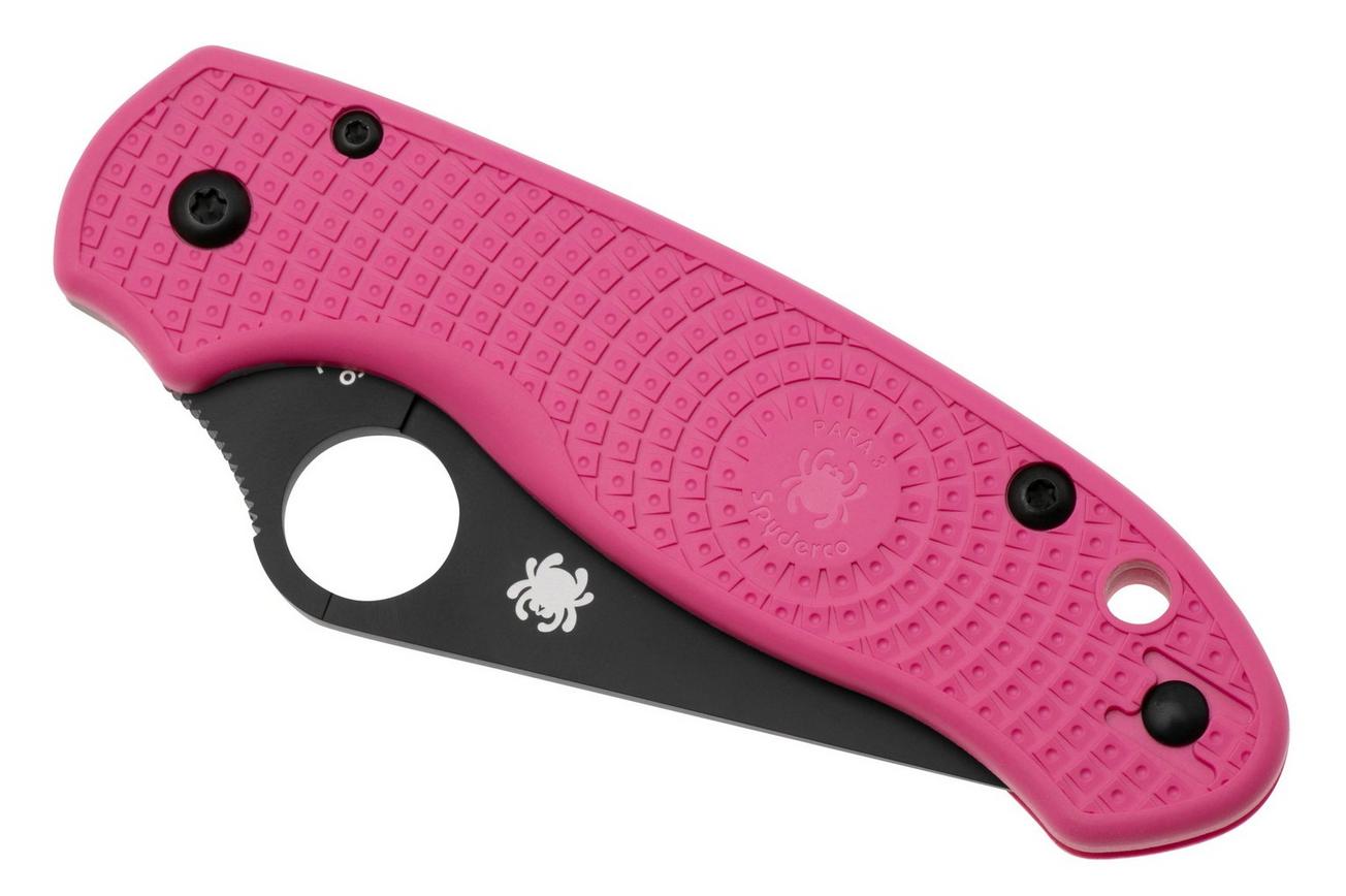 Spyderco Para 3 Lightweight Pink Black C223PPNBK FRN CTS-BD1N, Pink Heals zakmes