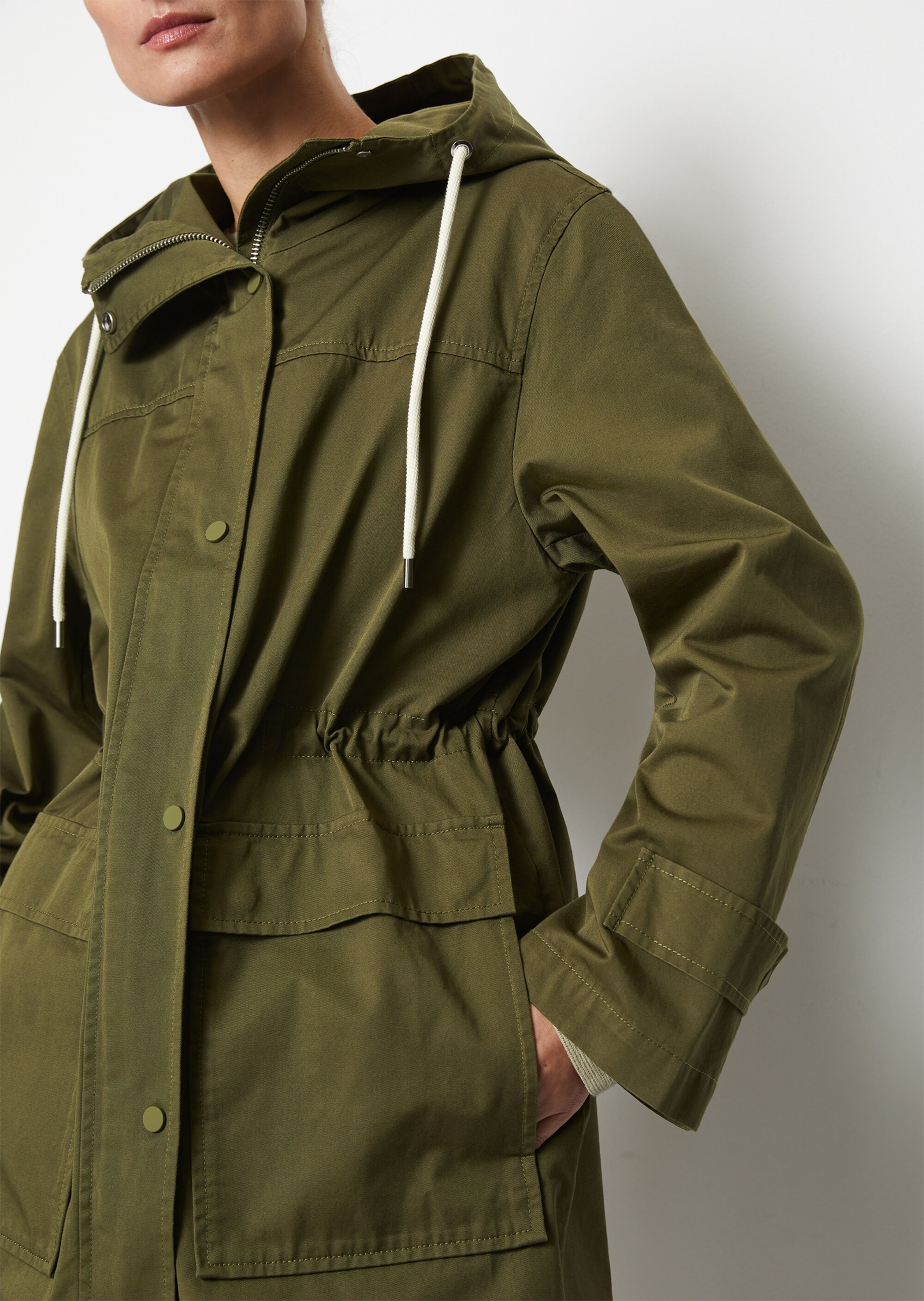 Parka relaxedaus Bio-Baumwoll-Twill