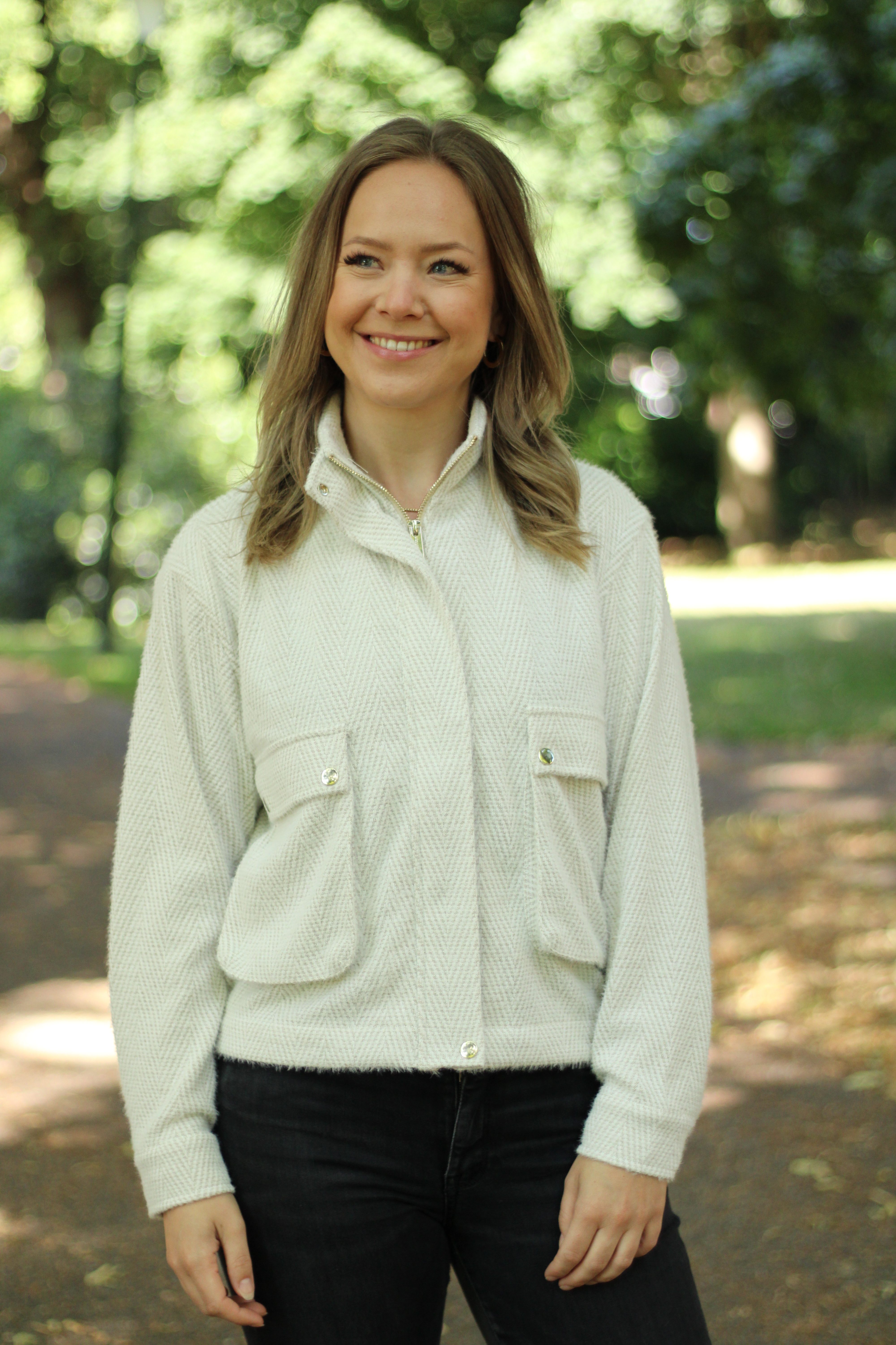 Rino & Pelle - Fyanna Jacket With Zipper - Birch/Snow White