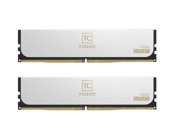 T-CREATE EXPERT - DDR5 - sæt - 64 GB: 2 x 32 GB - DIMM 288-PIN - 6000 MT/s / PC5-48000 - CL34 - 1.35 V - ikke bufferet - on-die ECC - hvid