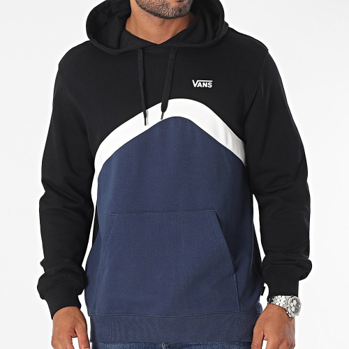 Sweat Capuche Sidestripe Block Po 007FX Bleu Marine Noir