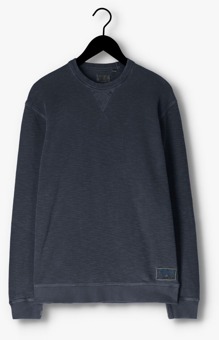 SCOTCH & SODA donkerblauwe scotch & soda sweater garment-dyed structured sweatshirt