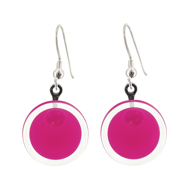 Boucles d'oreilles crochet en verre soufflées - Cachou Milk