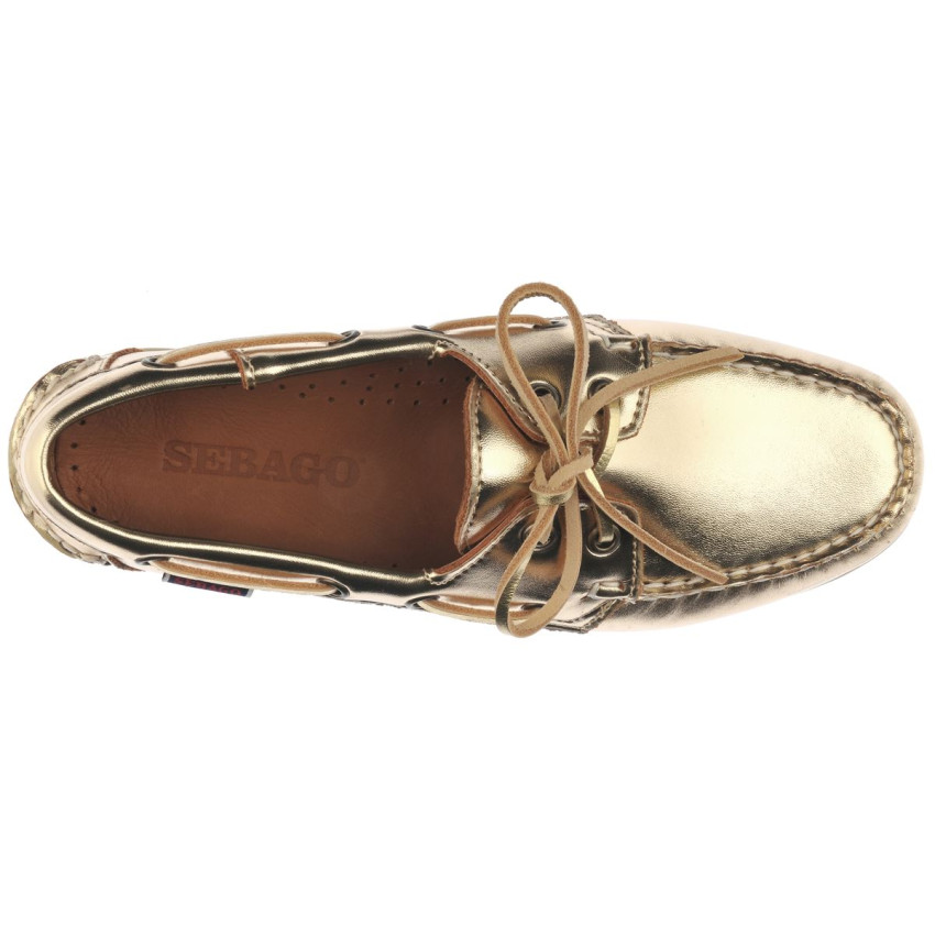 DOCKSIDES EN CUIR DORE POUR FEMME