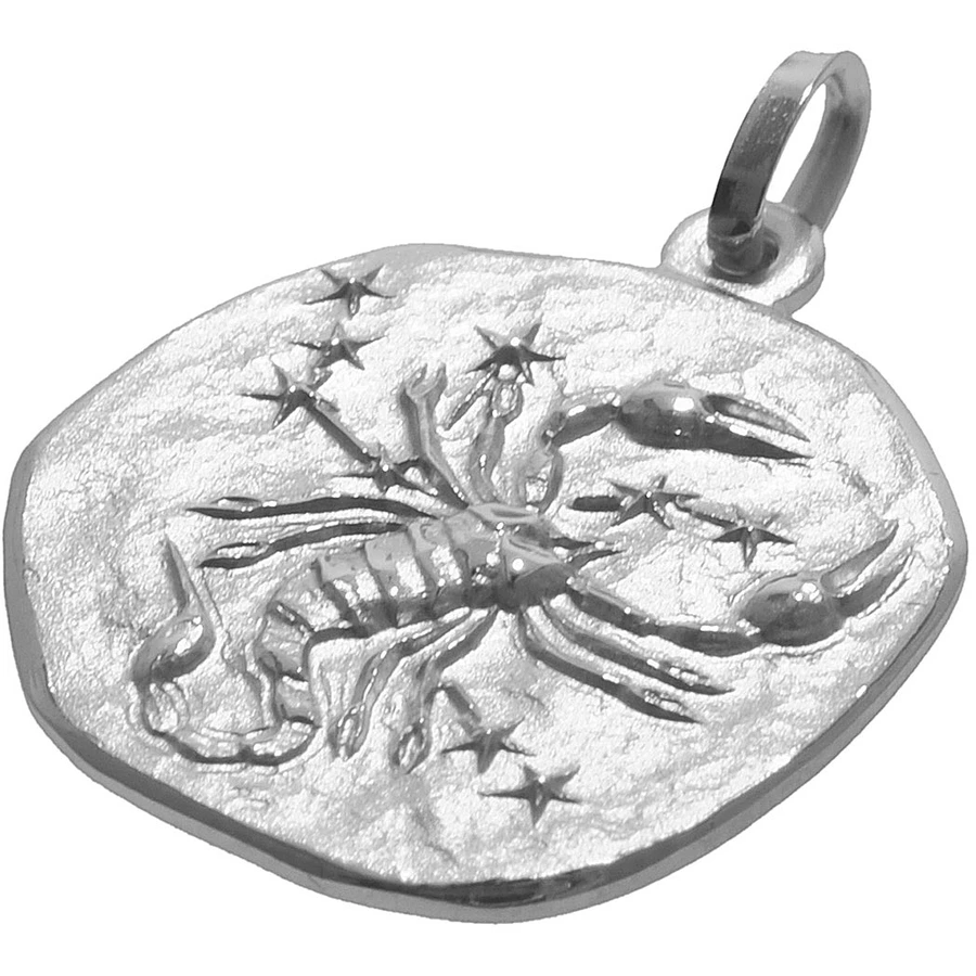 trendor Kinder Sternzeichen Skorpion Weißgold 333 Anhänger + Kette silver