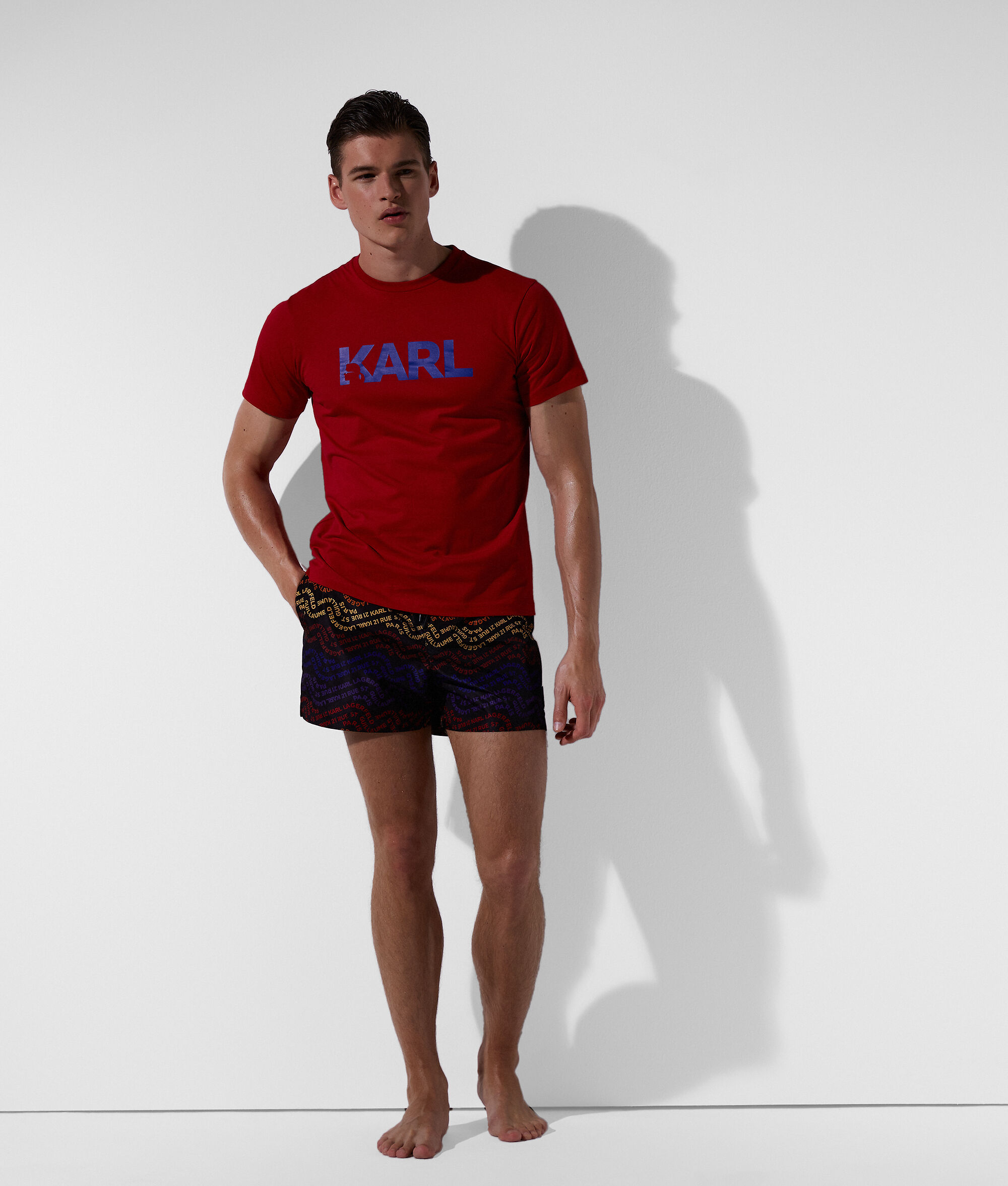 T-SHIRT DE PLAGE À LOGO KARL