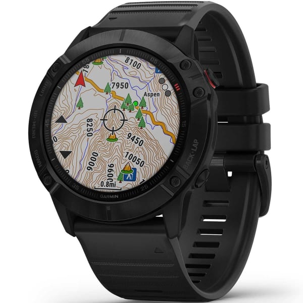 Montre cardio GPS GARMIN FENIX 6X PRO BAND BLACK W/BLACK