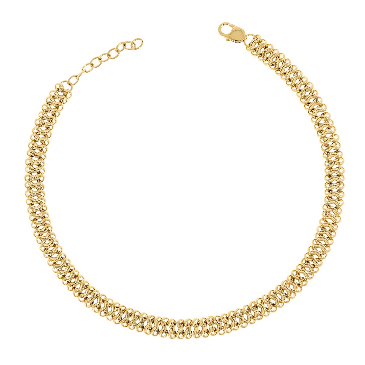Collier acier jaune 45+5cm