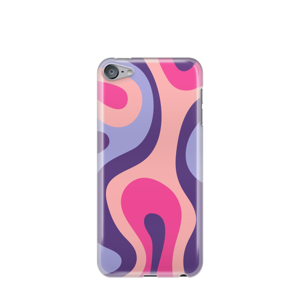 iPod Touch 7G Gummi Hülle Pastellpfade 2 - Pink