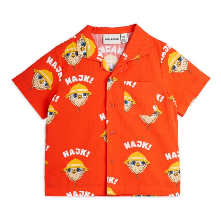 Mini Rodini Chemise Najk Coton Bio | Rouge