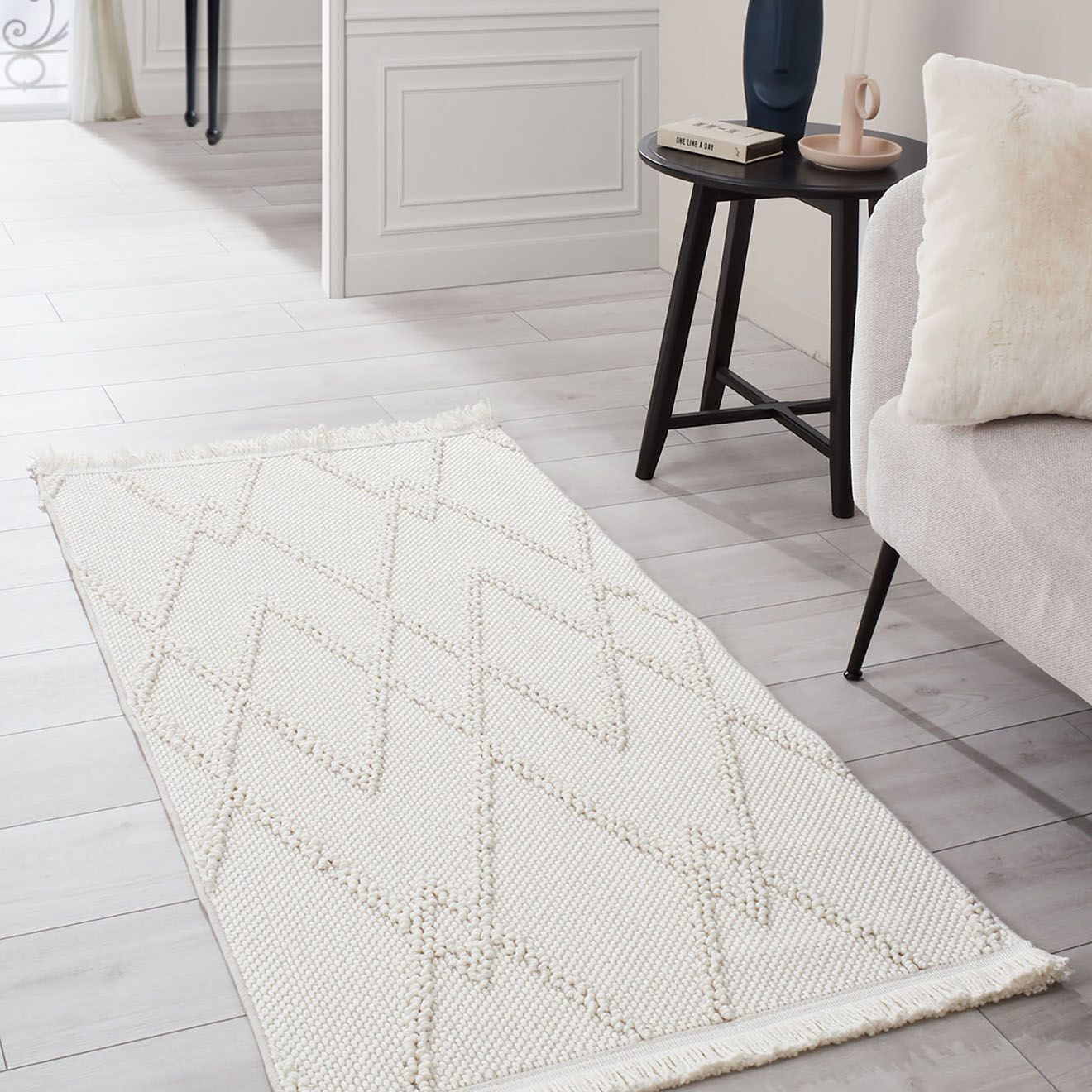 Nazar Rugs Tapis Bali 732 crème - 80x150 cm