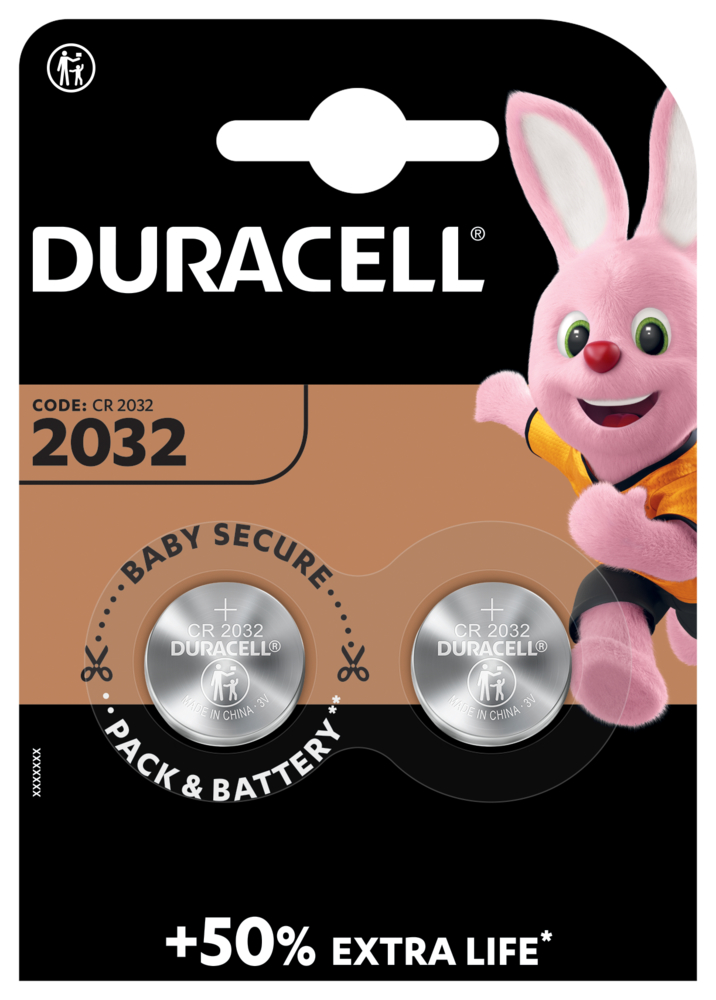 DURACELL Batterie CR2032 3V Lithium B2 XL Blist 2 Stk