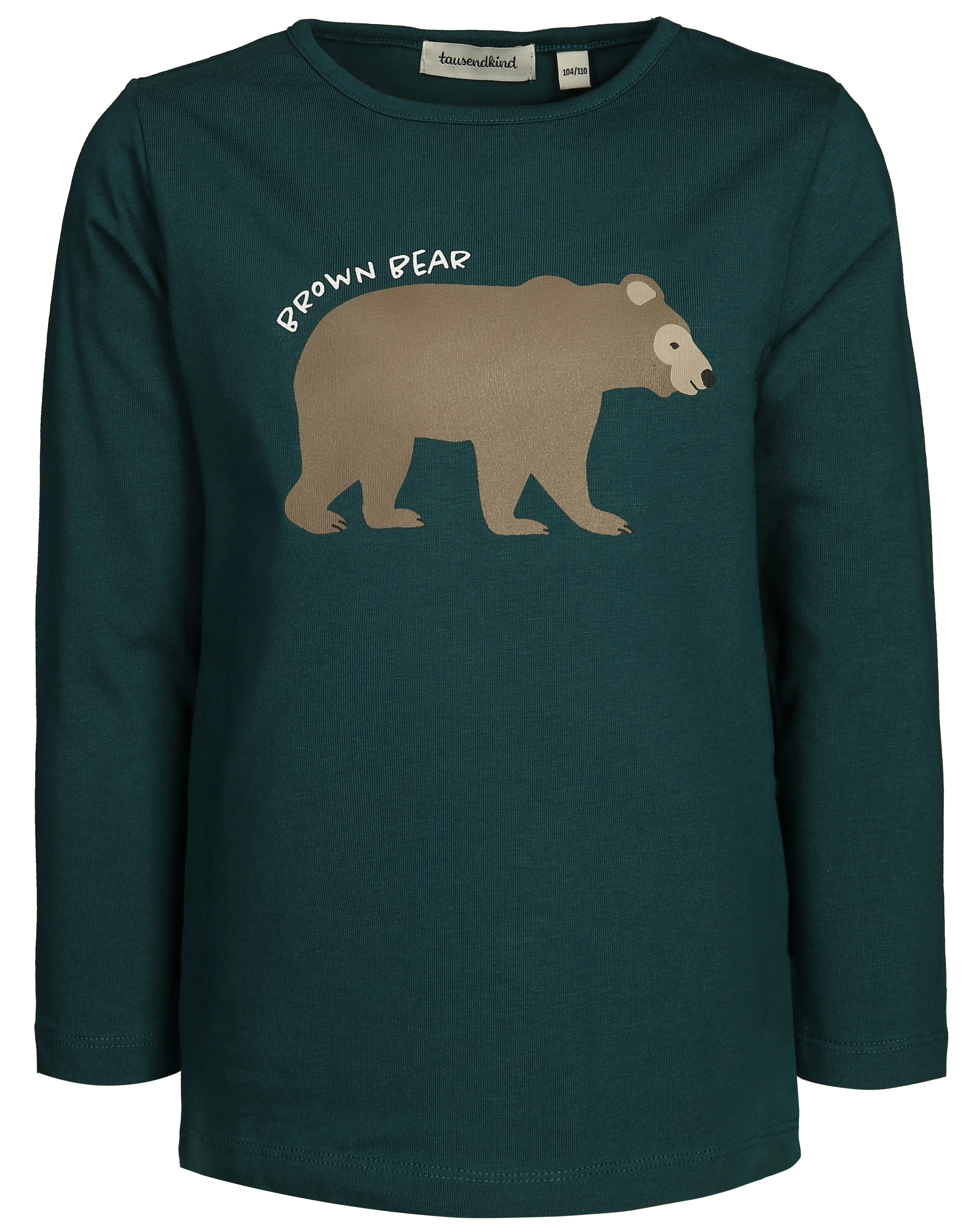 Langarmshirt BÄR in dunkelgrün