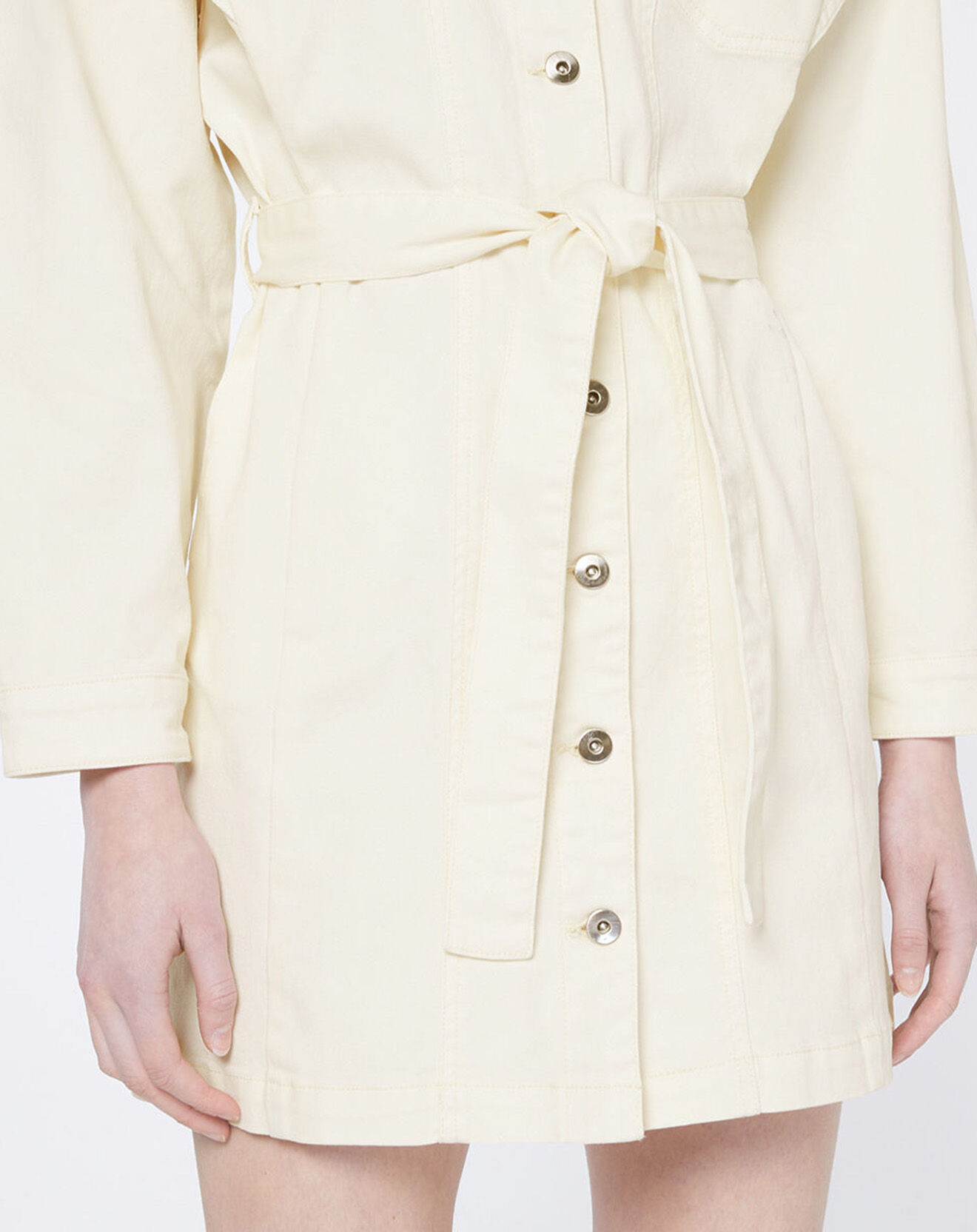 Galeries Lafayette Robe en Denim Patti écrue